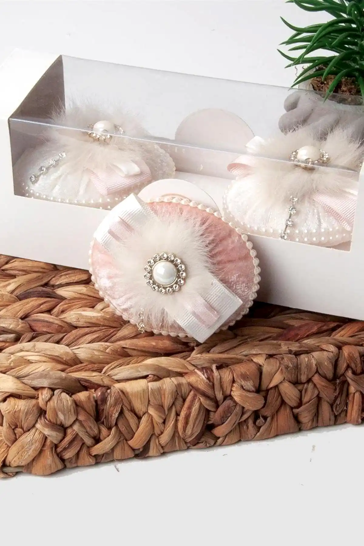 3’lü Plume Tüy İnci Detaylı Dekoratif Kokulu Sabun - Nazik Home - Yuvama Değer!