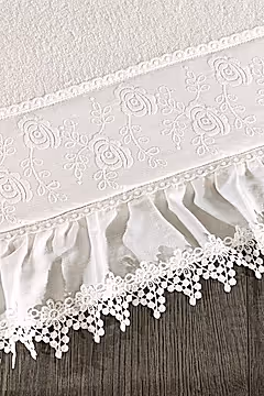 Alina Dantelli ve Nakışlı 2'li Paspas Set (60 x 100 cm) - Nazik Home - Yuvama Değer!