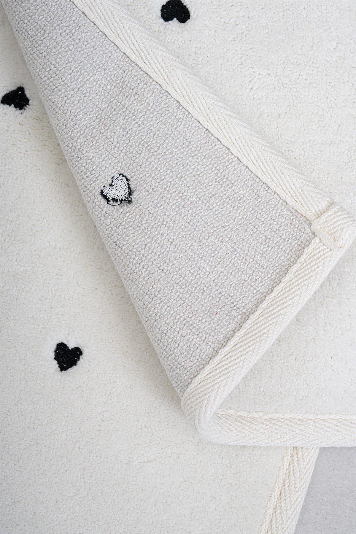 Amore Kalp Nakışlı 2'li Paspas Set (60 x 100 cm)