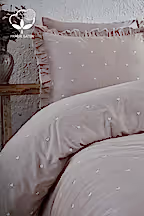 Amore Pamuk Saten Çift Kişilik Kalpli Nevresim Takımı - Nazik Home - Yuvama Değer!