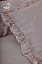 Amore Pamuk Saten Çift Kişilik Kalpli Nevresim Takımı