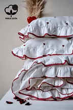 Amore Pamuk Saten Çift Kişilik Kalpli Nevresim Takımı - Nazik Home - Yuvama Değer!