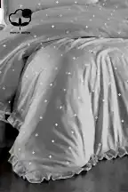 Amore Pamuk Saten Çift Kişilik Kalpli Nevresim Takımı