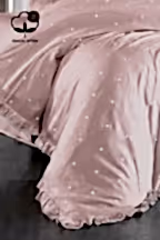 Amore Pamuk Saten Çift Kişilik Kalpli Nevresim Takımı - Nazik Home - Yuvama Değer!