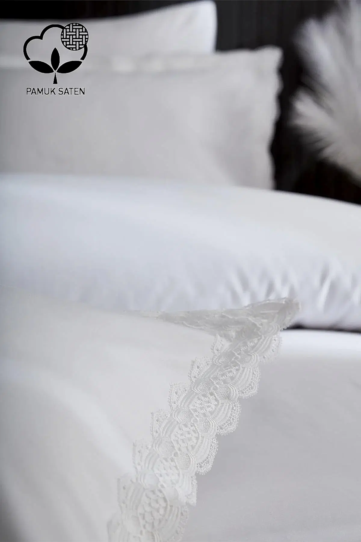 Asel 300 TC Dantelli Pamuk Saten Çift Kişilik 6 Parça Nevresim Takımı - Nazik Home - Yuvama Değer!