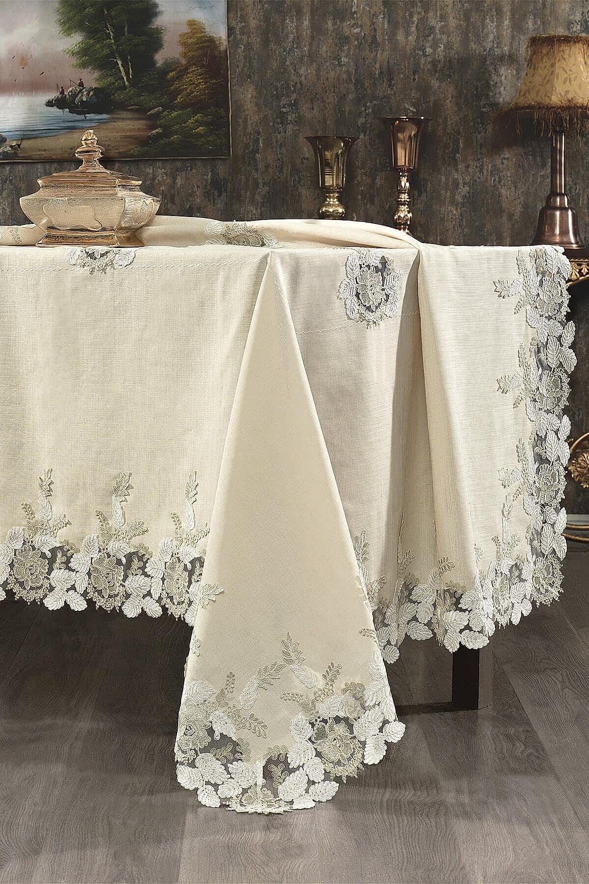 Floransa Leke Tutmaz Dertsiz Masa Örtüsü (160 x 260 cm) - Nazik Home - Yuvama Değer!