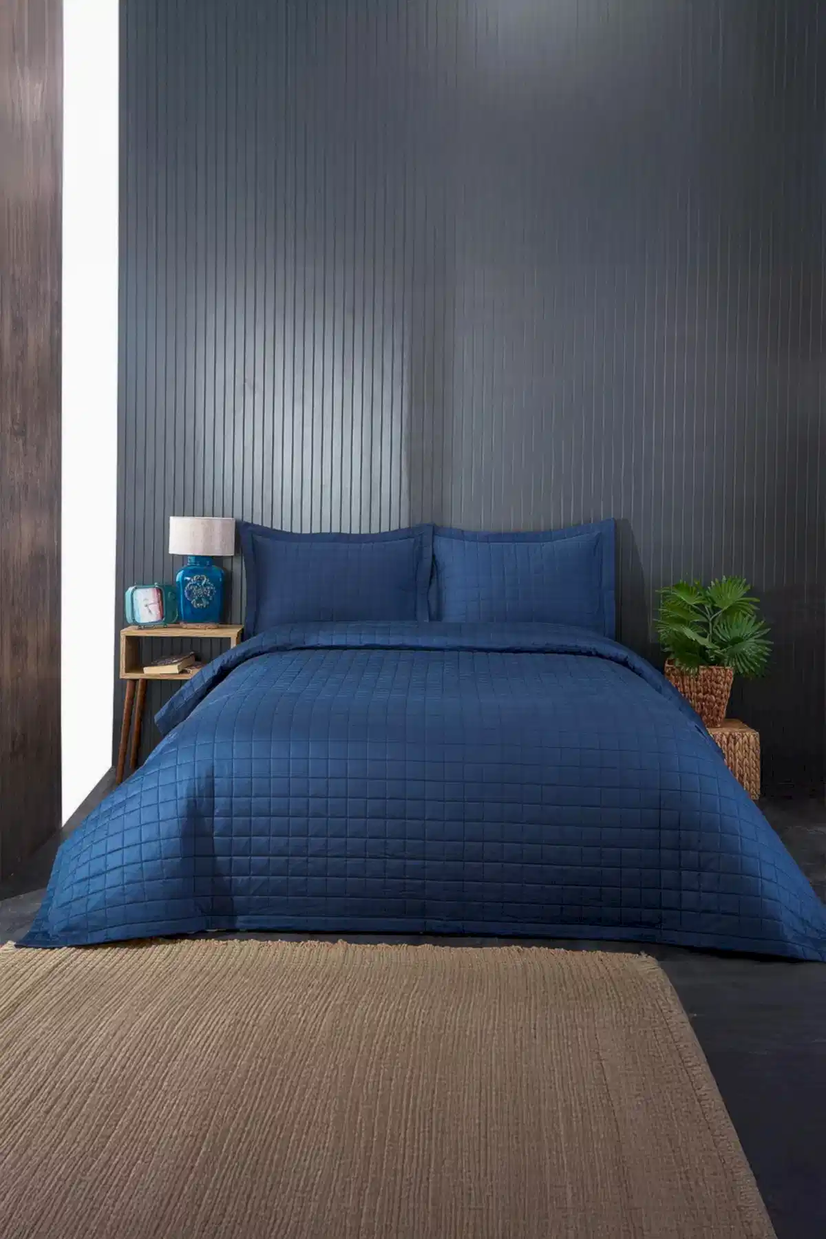 Girne Kapitoneli Çift Kişilik Yatak Örtüsü - Nazik Home - Yuvama Değer!