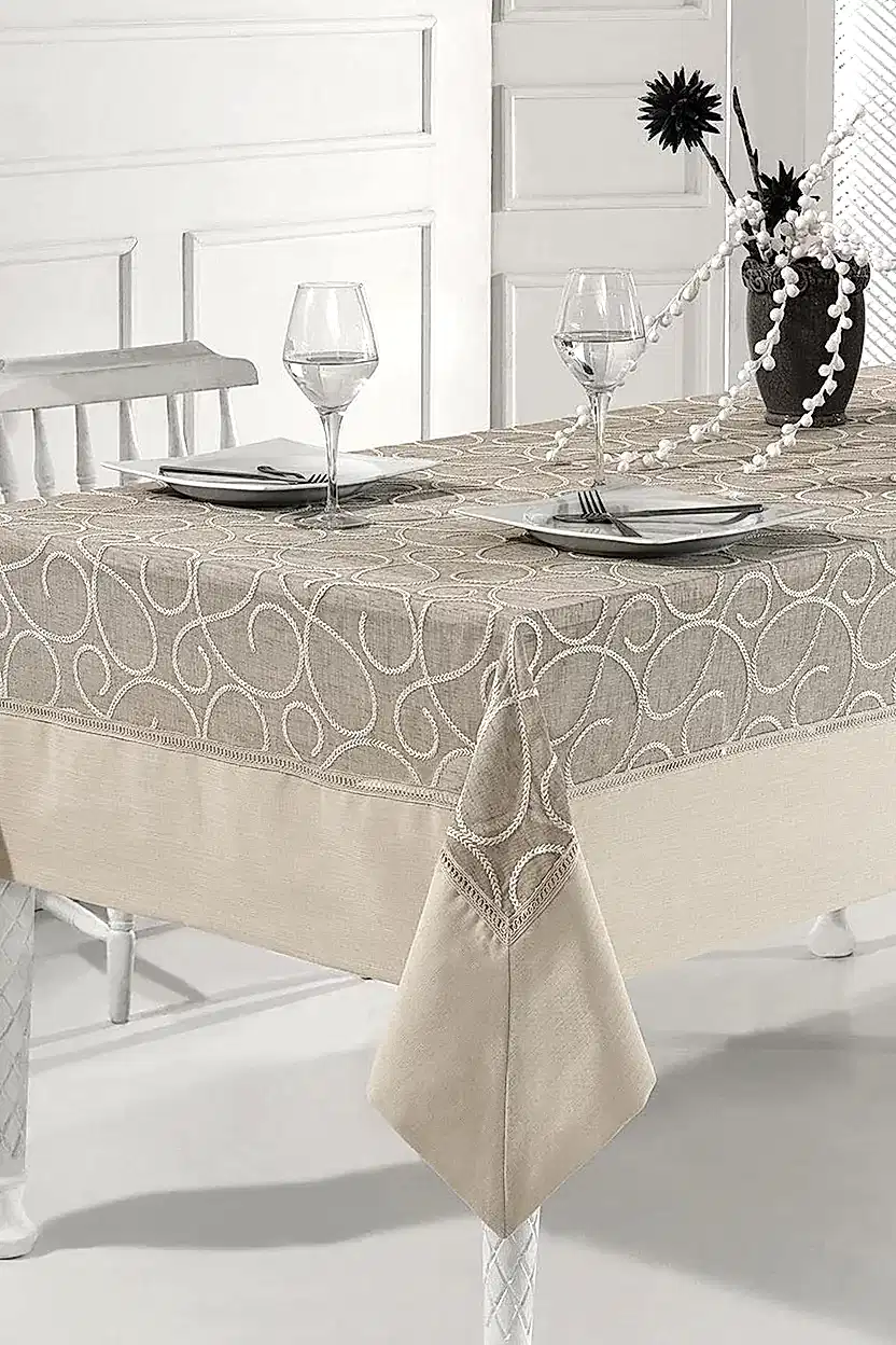 Glory Leke Tutmaz Dertsiz Masa Örtüsü (160 x 260 cm) - Nazik Home - Yuvama Değer!