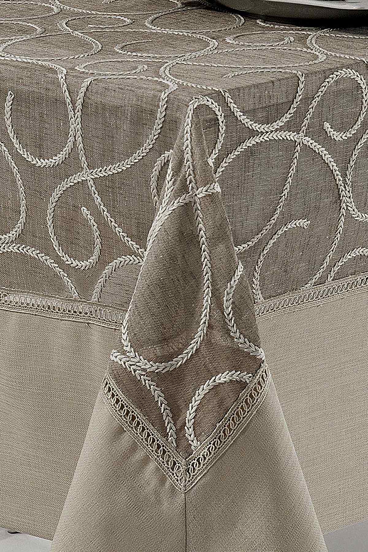 Glory Leke Tutmaz Dertsiz Masa Örtüsü (160 x 260 cm) - Nazik Home - Yuvama Değer!