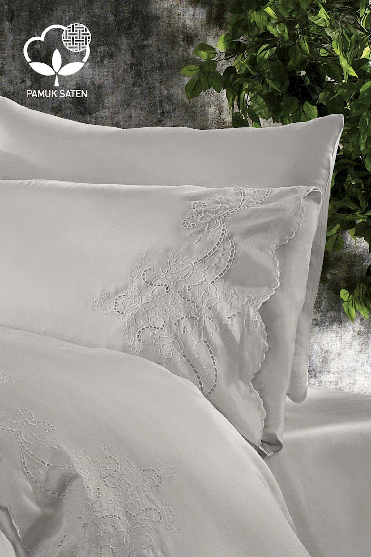 Hanedan İşlemeli Süper King Size 7 Parça Nevresim + Pike Set - Nazik Home - Yuvama Değer!