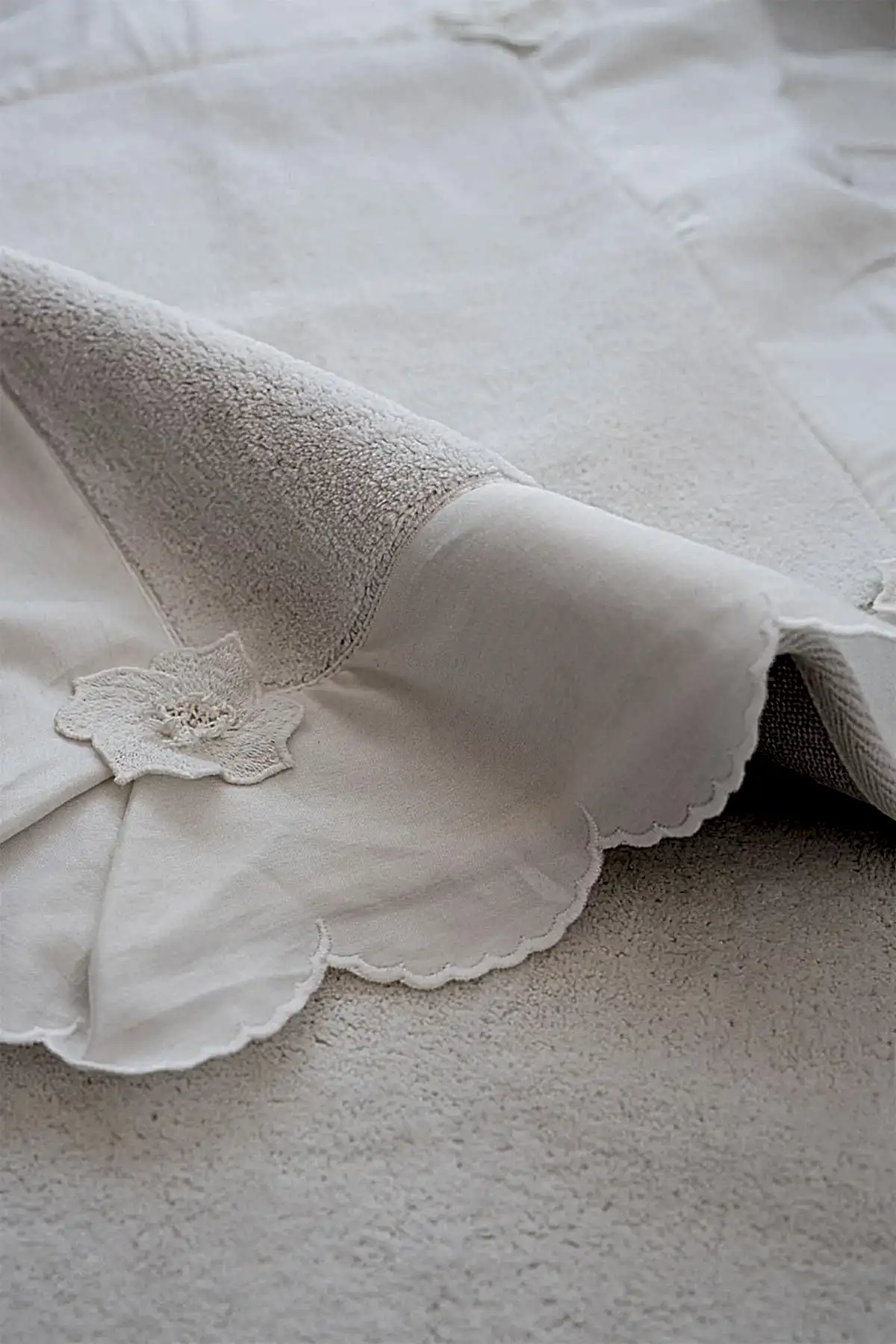 Hanzade Çiçek İşlemeli 2'li Paspas Set (60 x 100 cm)