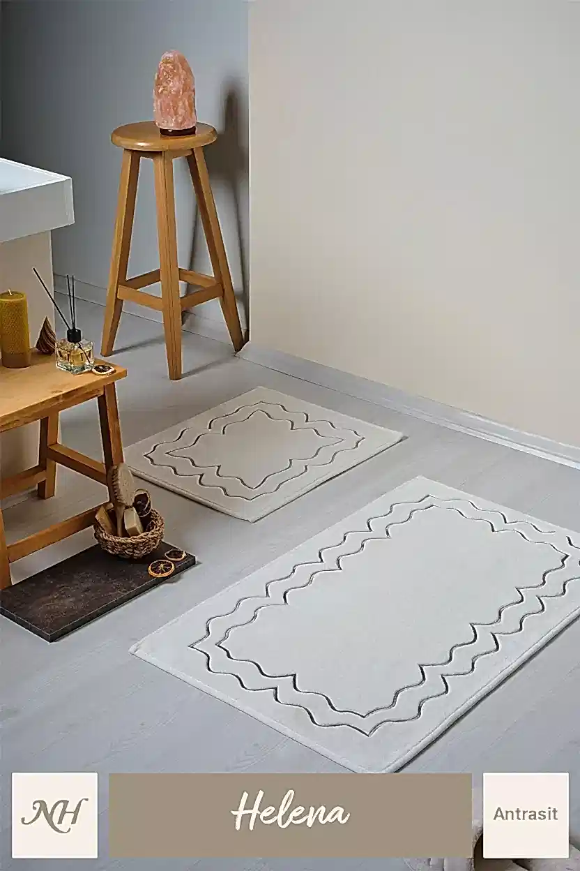 Helena Nakışlı 2'li Paspas Set (60 x 100 cm) - Nazik Home - Yuvama Değer!