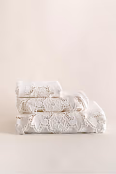 Hidiv Dantelli Yüz Havlusu (50 x 90 cm) - Nazik Home - Yuvama Değer!