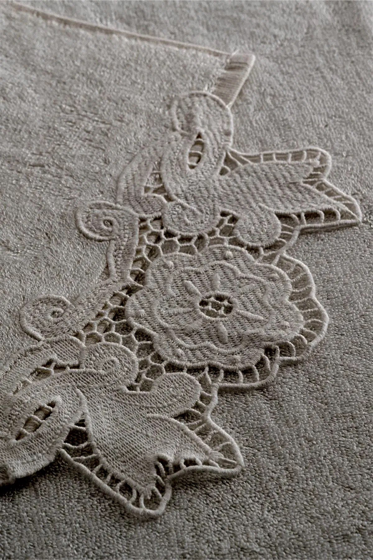 Hidiv Dantelli Yüz Havlusu (50 x 90 cm) - Nazik Home - Yuvama Değer!