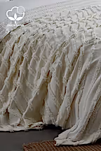 Lucas Pelüş Çift Kişilik 9 Parça Nevresim + Pike Set - Nazik Home - Yuvama Değer!