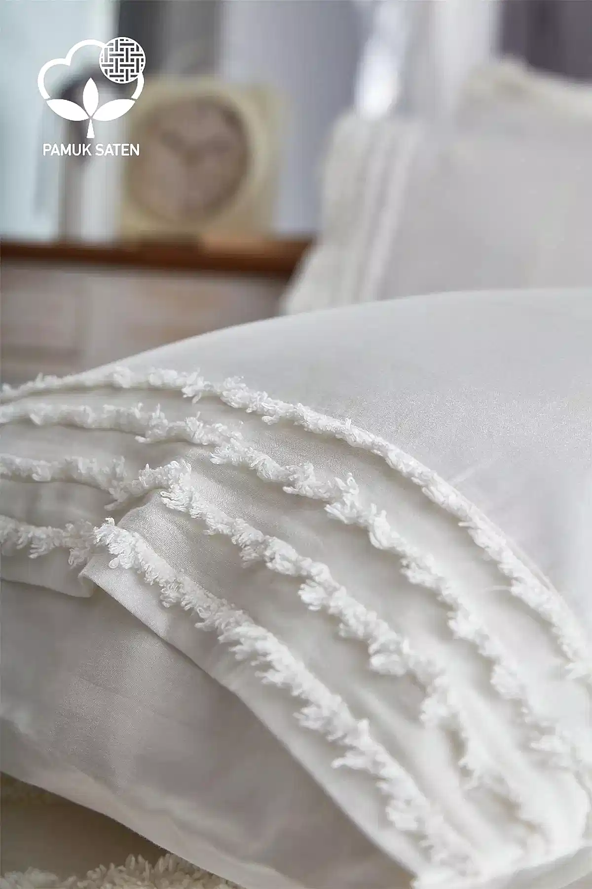 Lucas Pelüş Çift Kişilik 9 Parça Nevresim + Pike Set - Nazik Home - Yuvama Değer!