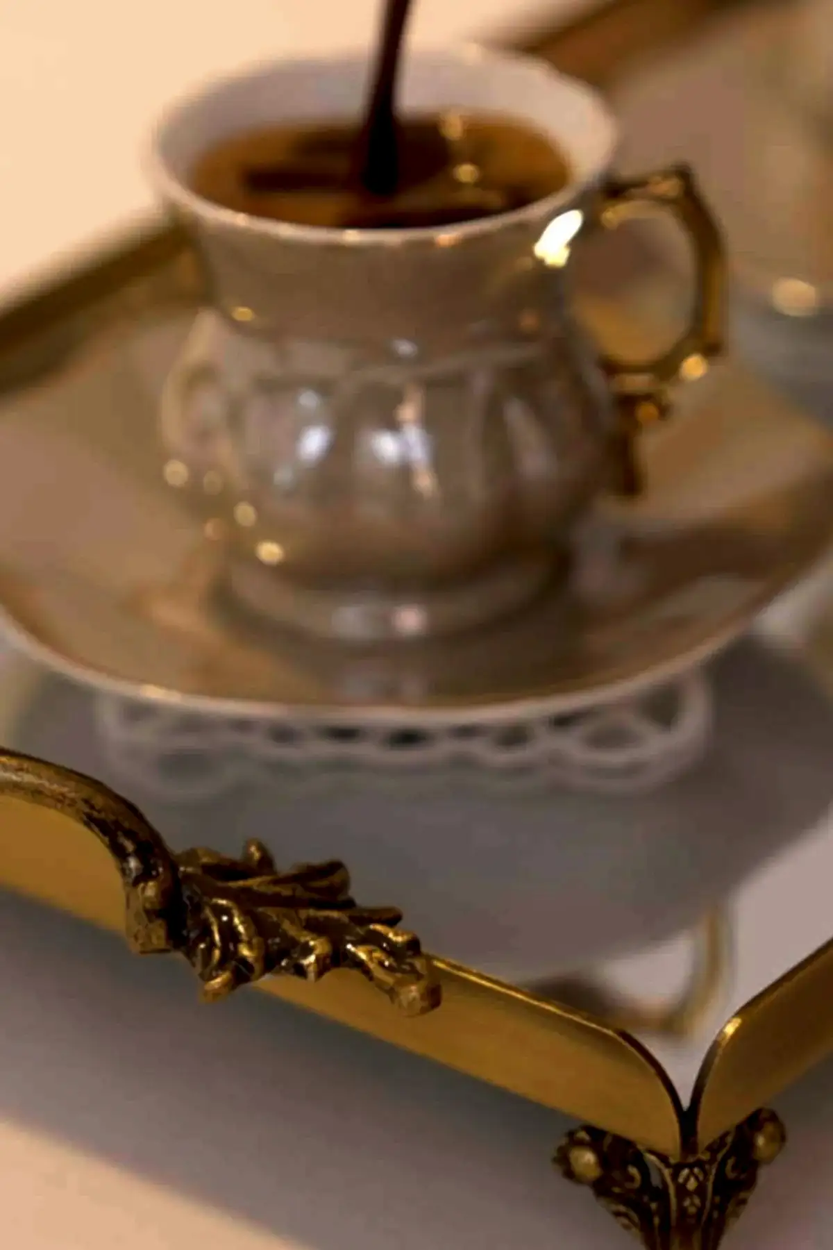 Mabel Zarif Kulplu Eskitme Küçük Tepsi (26 x 18 cm) - Nazik Home - Yuvama Değer!