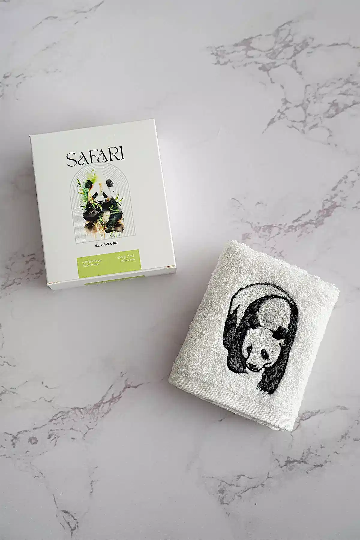 Safari Serisi Hayvan Nakışlı El Havlusu (30 x 50 cm)