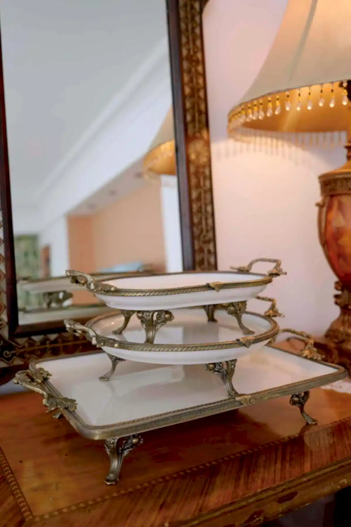 Sierra Eskitme Detaylı Kulplu Porselen Sunumluk Oval (25 x 15 cm) - Nazik Home - Yuvama Değer!