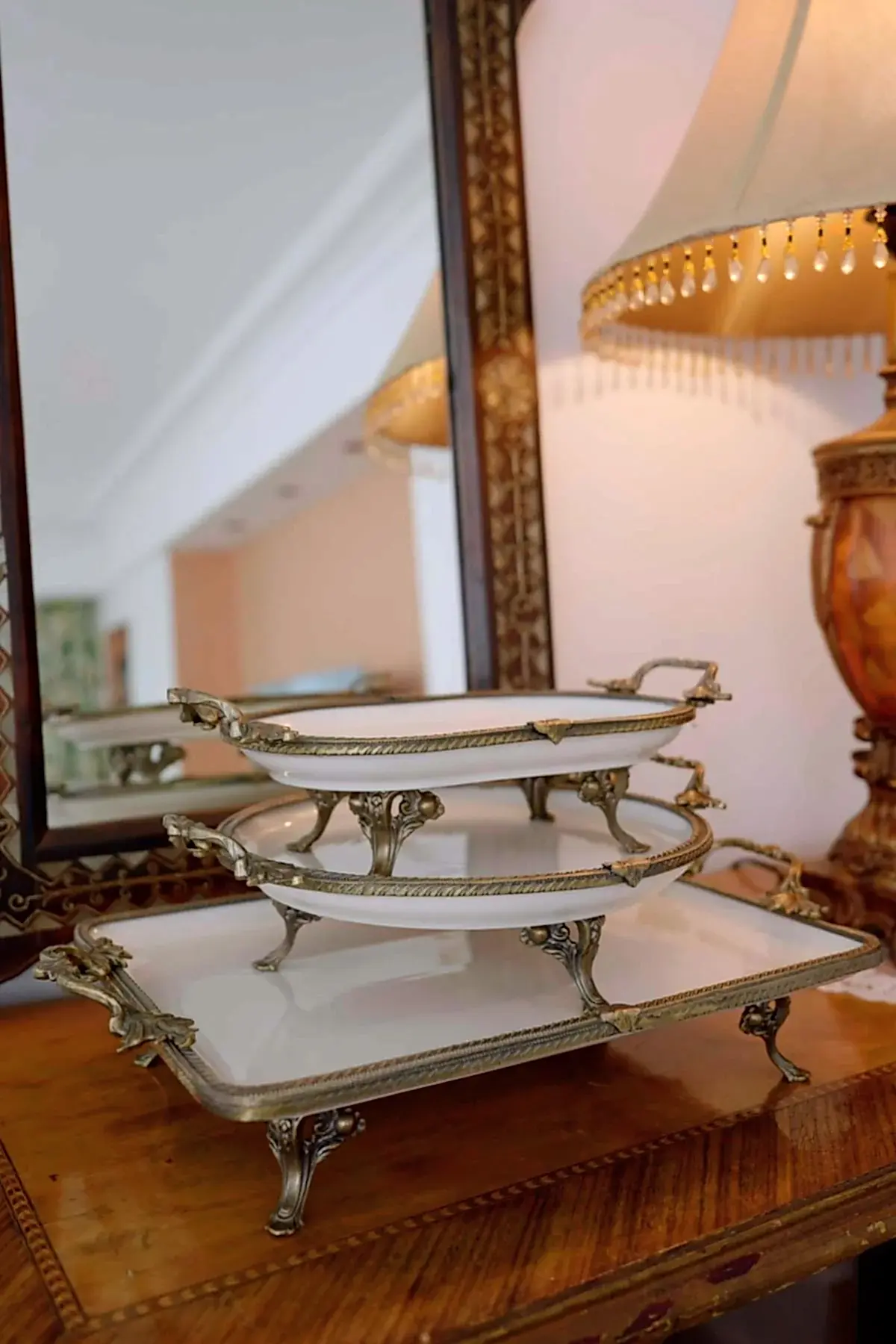 Sierra Eskitme Detaylı Kulplu Porselen Sunumluk Oval (30 x 16 cm) - Nazik Home - Yuvama Değer!