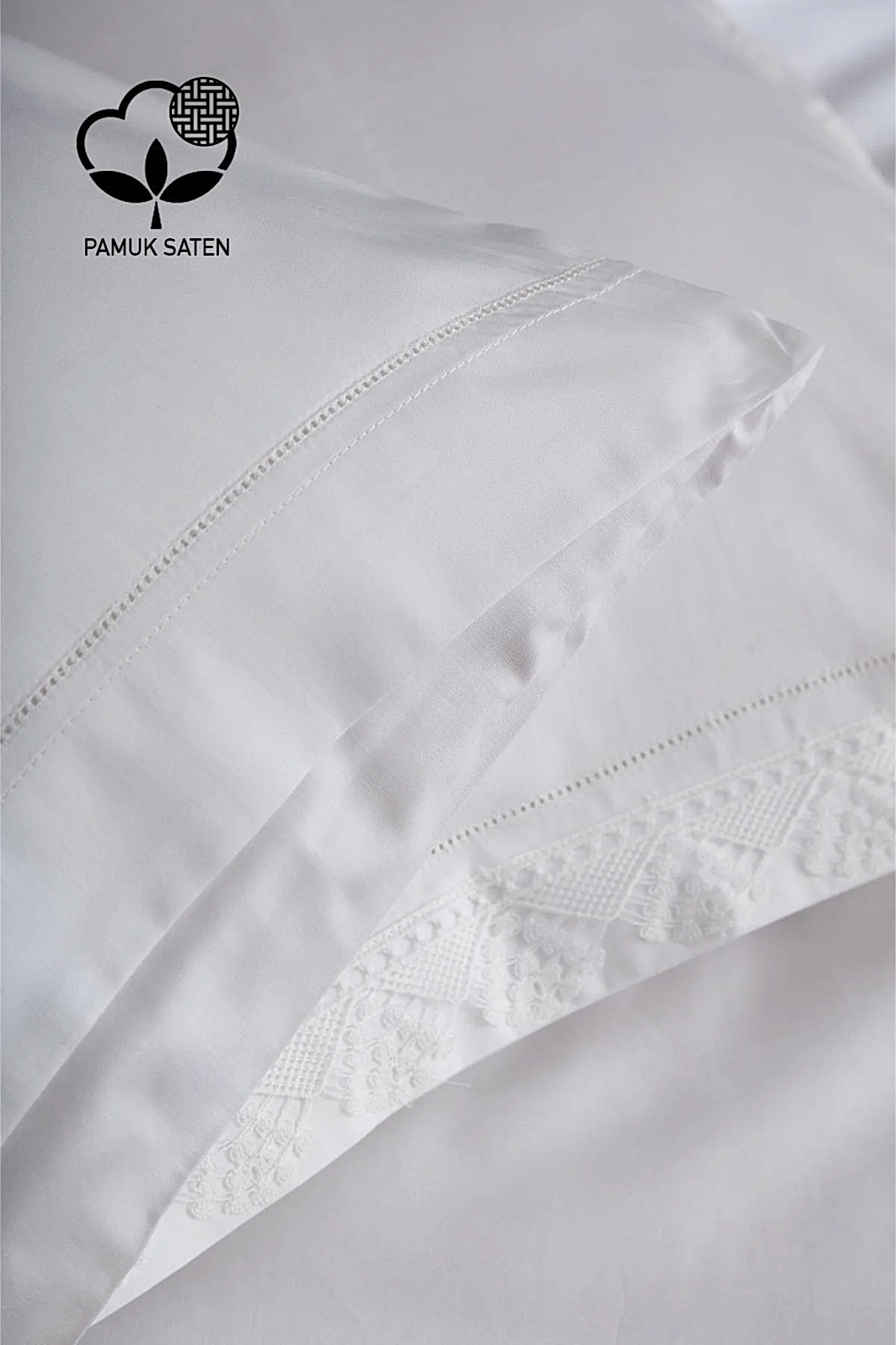 Zarif 300 TC Dantelli Pamuk Saten Süper King Size 6 Parça Nevresim Takımı - Nazik Home - Yuvama Değer!