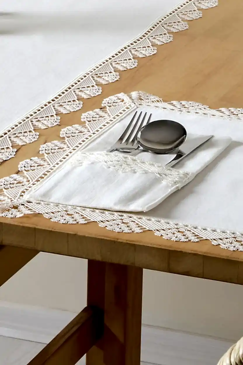 Zarif 4'lü Leke Tutmaz Kaşıklık - Nazik Home - Yuvama Değer!