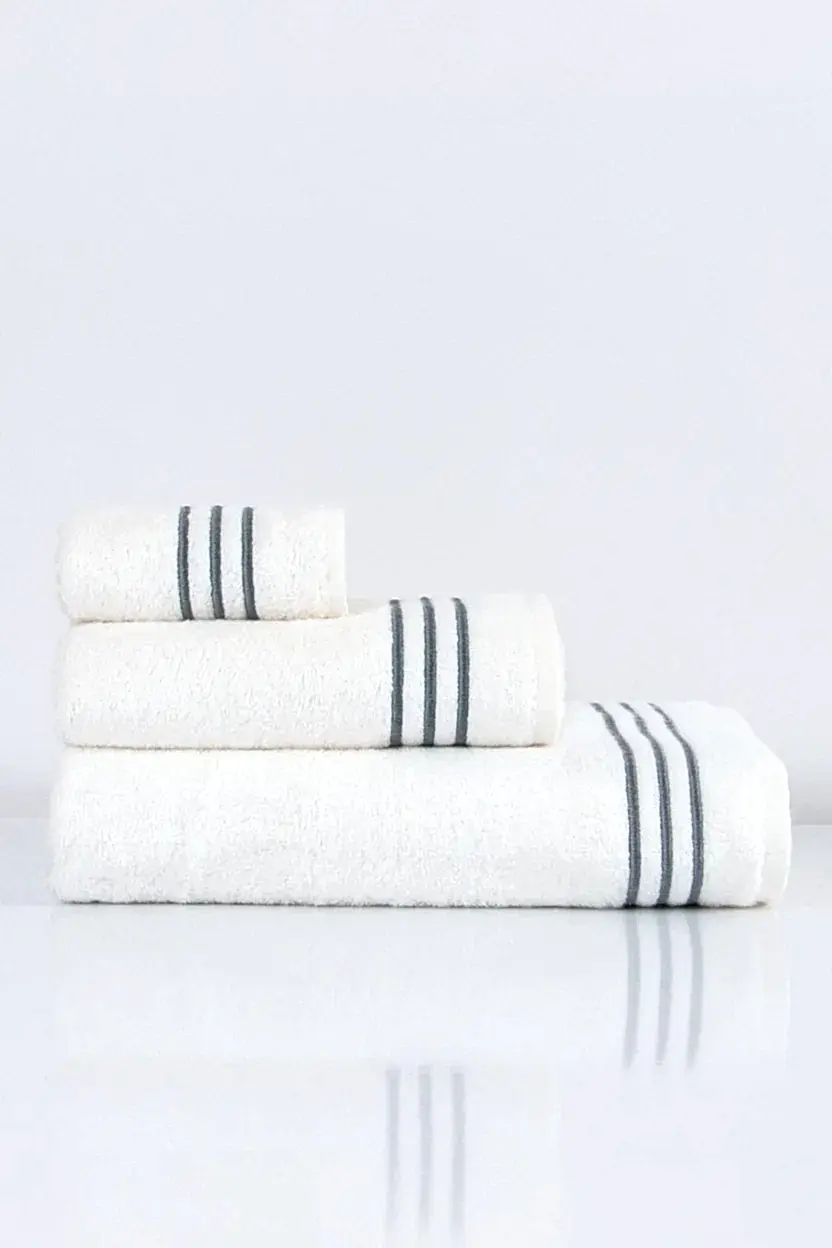 Zen Çizgi Nakışlı El Havlusu (30 x 50 cm) - Nazik Home - Yuvama Değer!