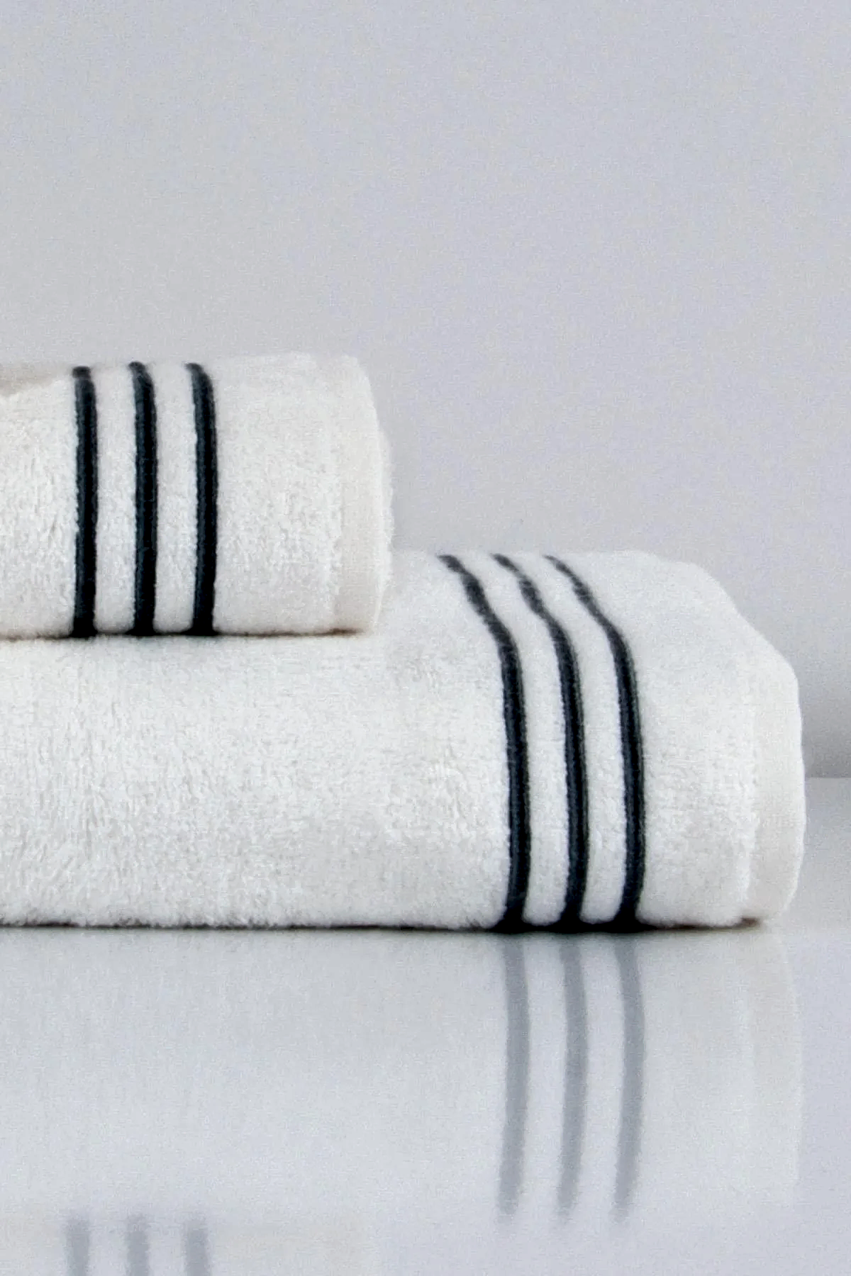 Zen Çizgi Nakışlı El Havlusu (30 x 50 cm) - Nazik Home - Yuvama Değer!