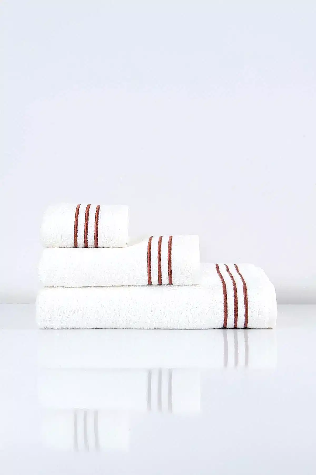 Zen Çizgi Nakışlı El Havlusu (30 x 50 cm) - Nazik Home - Yuvama Değer!